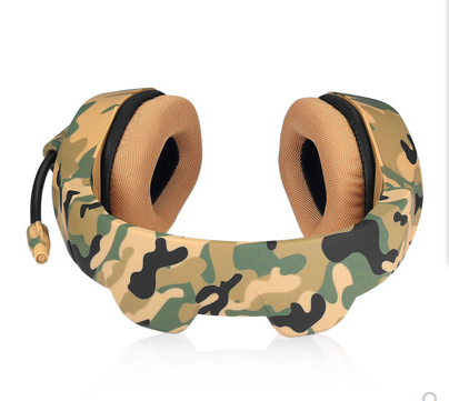 Camouflage Gaming Headset with Microphone & Deep Bass